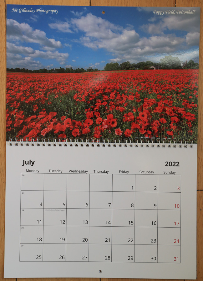 2022  Scottish Calendar