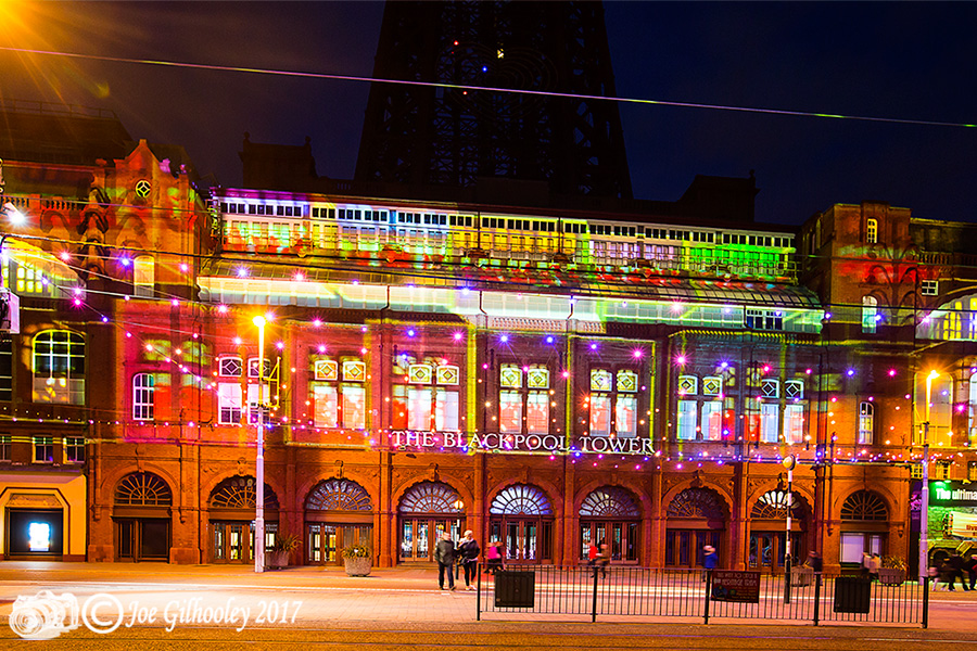 Blackpool Illuminations - Light show at Blackpool Tower