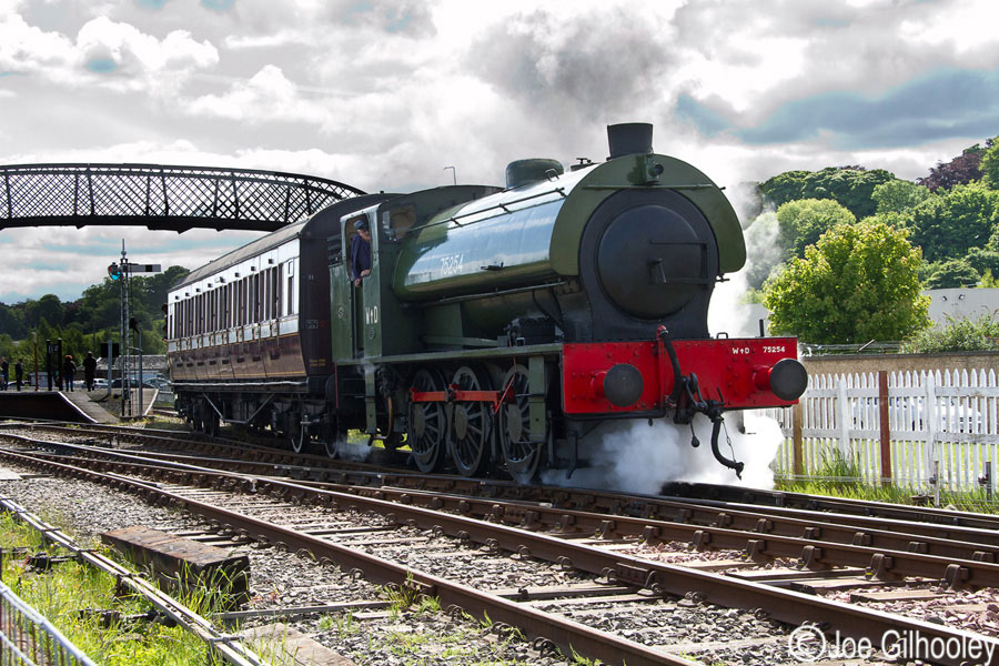 Bo'ness & Kinneil Railway - Smaller Steam Train leaving station