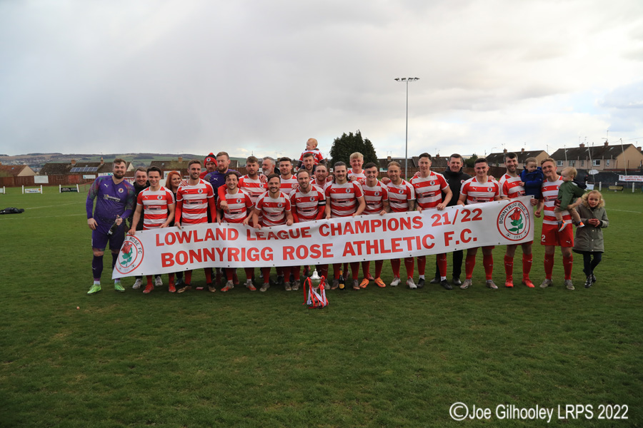 Bonnyrigg Rose Lowland League Champions 2021/22 season