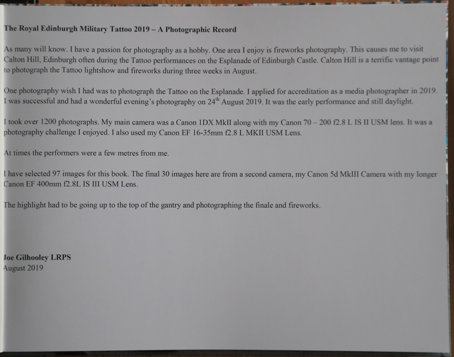 Royal Edinburgh Military Tattoo 2019 Photo Book