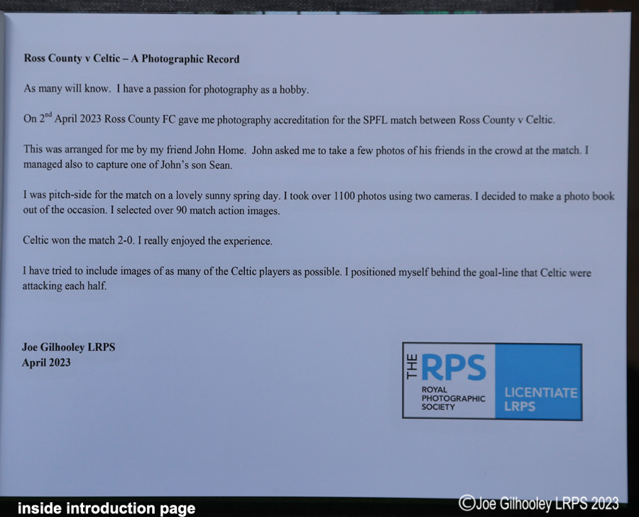 Ross County v Celtic Match  Photography Book  Ross County v Celtic Match  Photography Book