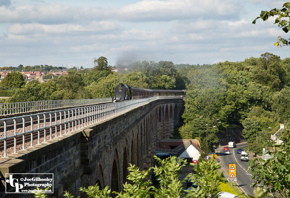 Union of South Africa 60009 Steam Train on Borders Railway crossing Lothian Bridge