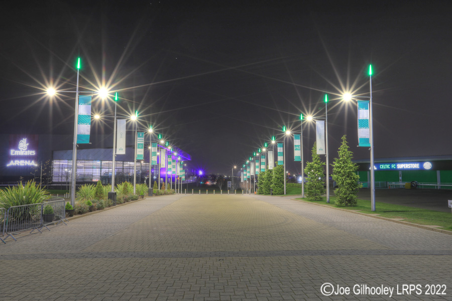 Looking down The Celtic Way at Celtic Park