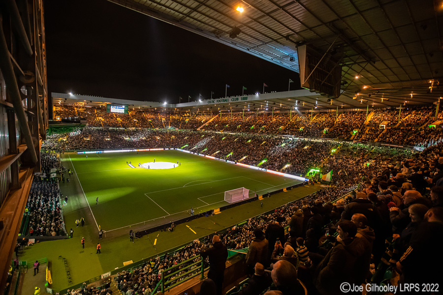 Celtic Park - light show v Bodo Glimt
