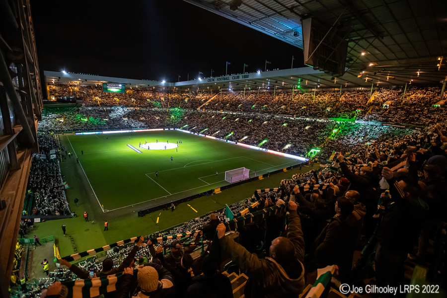 Celtic Park - light show v Bodo Glimt
