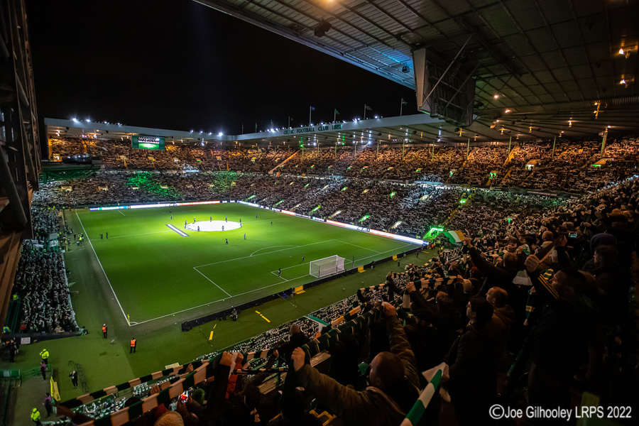 Celtic Park - light show v Bodo Glimt
