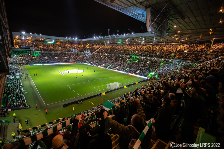 Celtic Park - light show v Bodo Glimt
