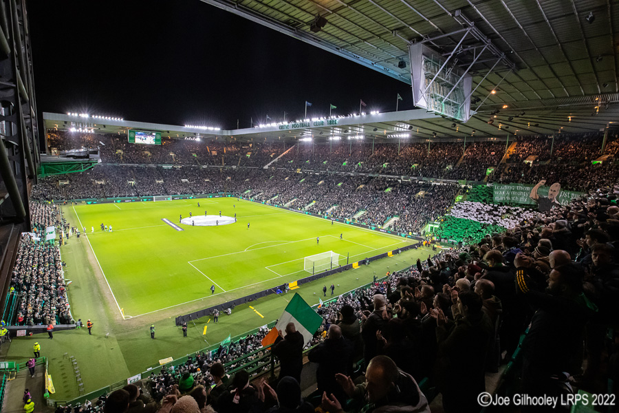 Celtic Park - light show v Bodo Glimt
