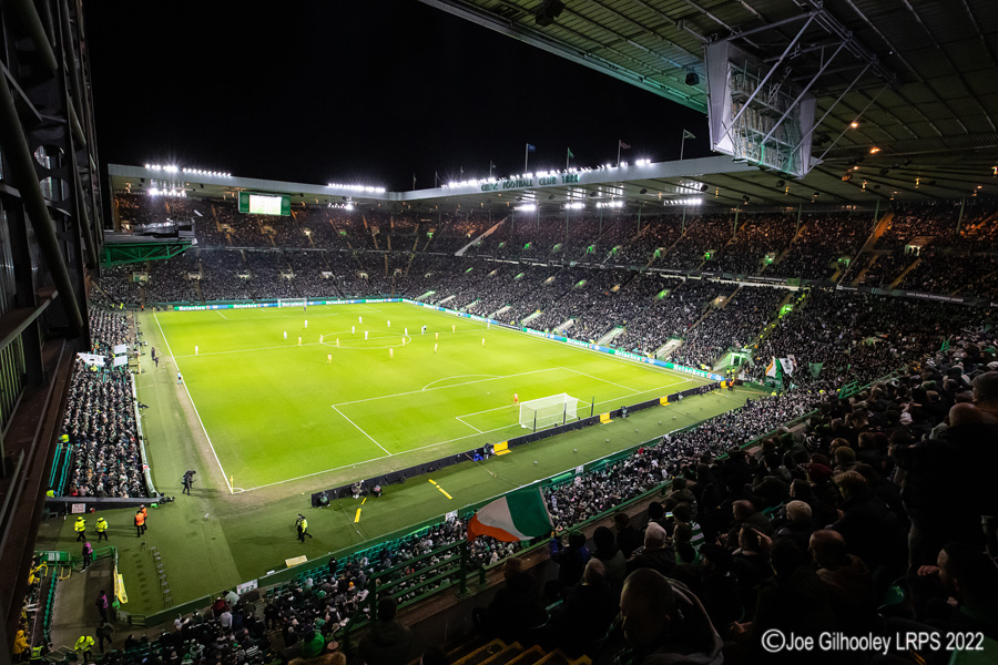 Celtic Park - light show v Bodo Glimt
