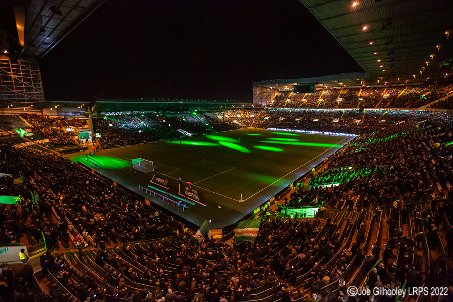Celtic Park - light show v Hibernian

