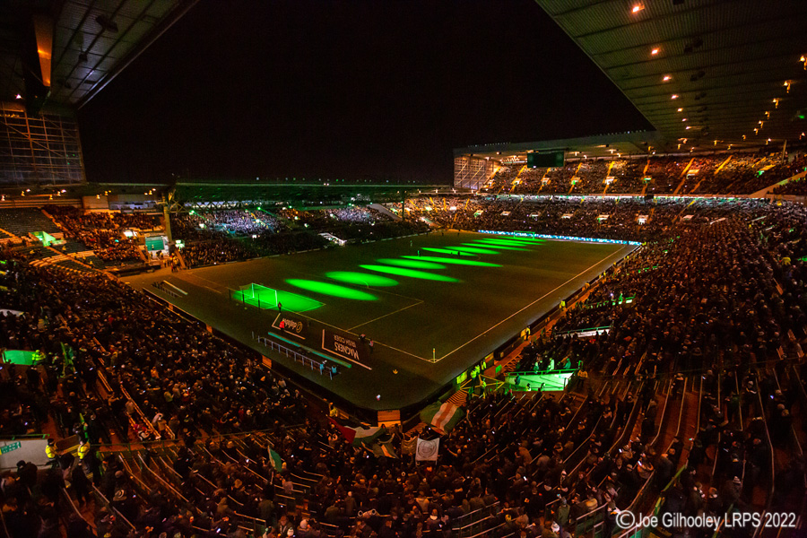 Celtic Park - light show v Hibernian

