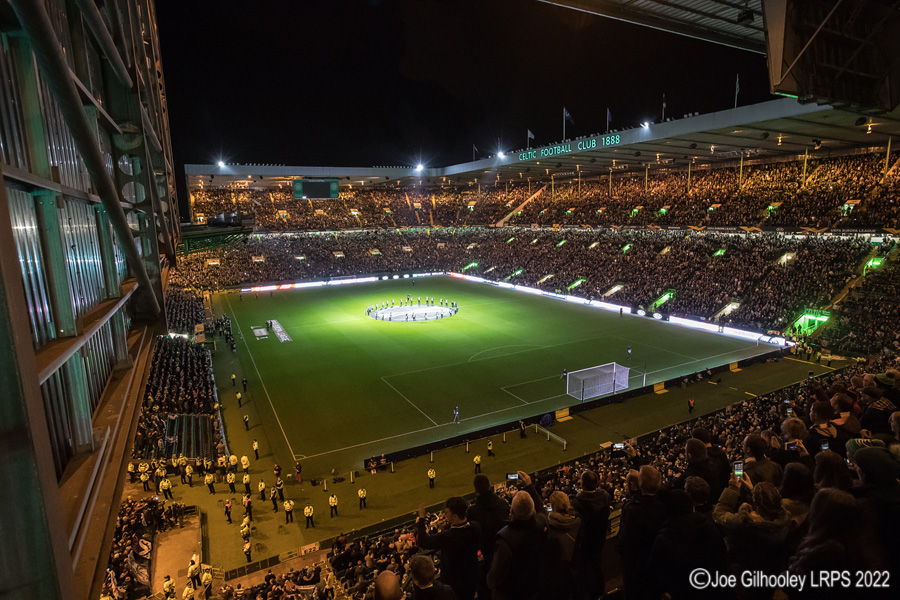 Celtic Park - light show v Lazio 
