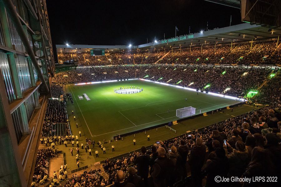 Celtic Park - light show v Lazio 
