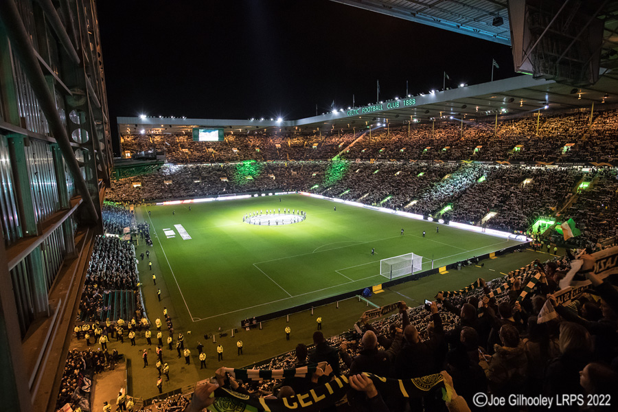 Celtic Park - light show v Lazio 

