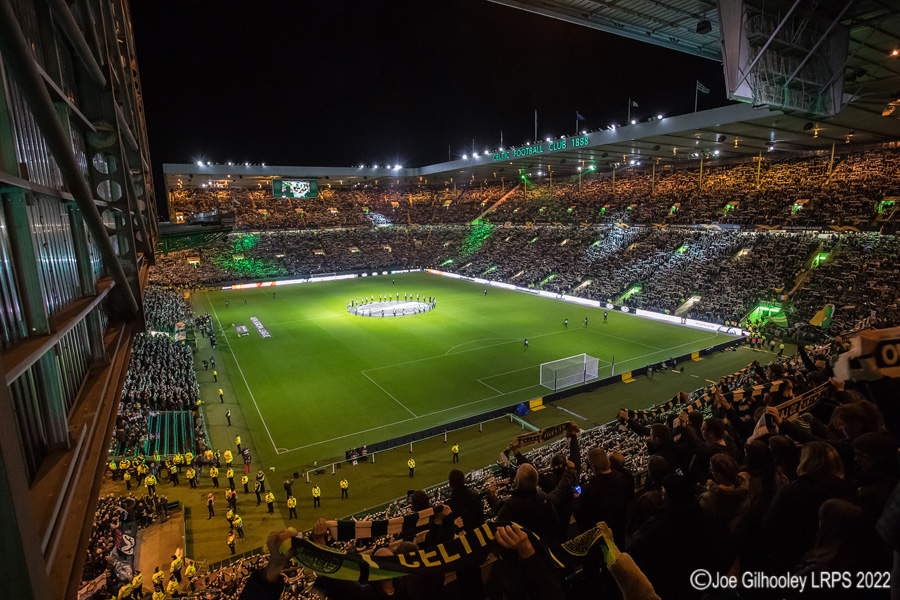 Celtic Park - light show v Lazio 
