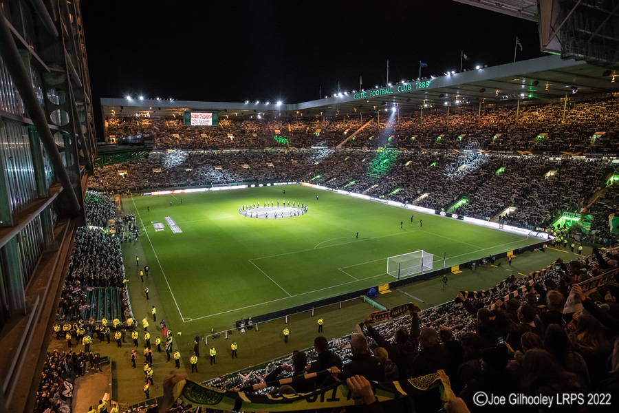 Celtic Park - light show v Lazio 
