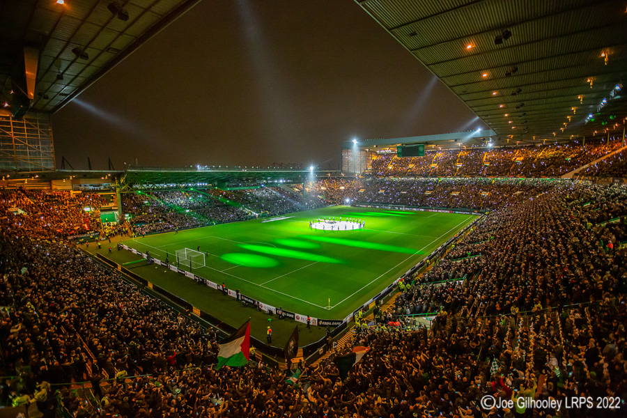 Celtic Park - light show v Leipzig 

