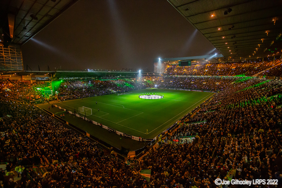 Celtic Park - light show v Leipzig 

