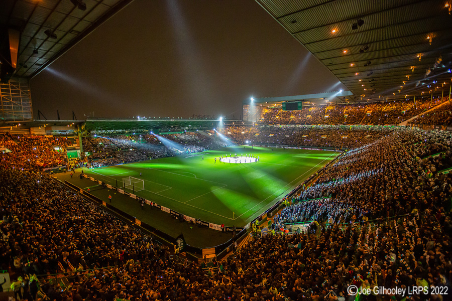 Celtic Park - light show v Leipzig 

