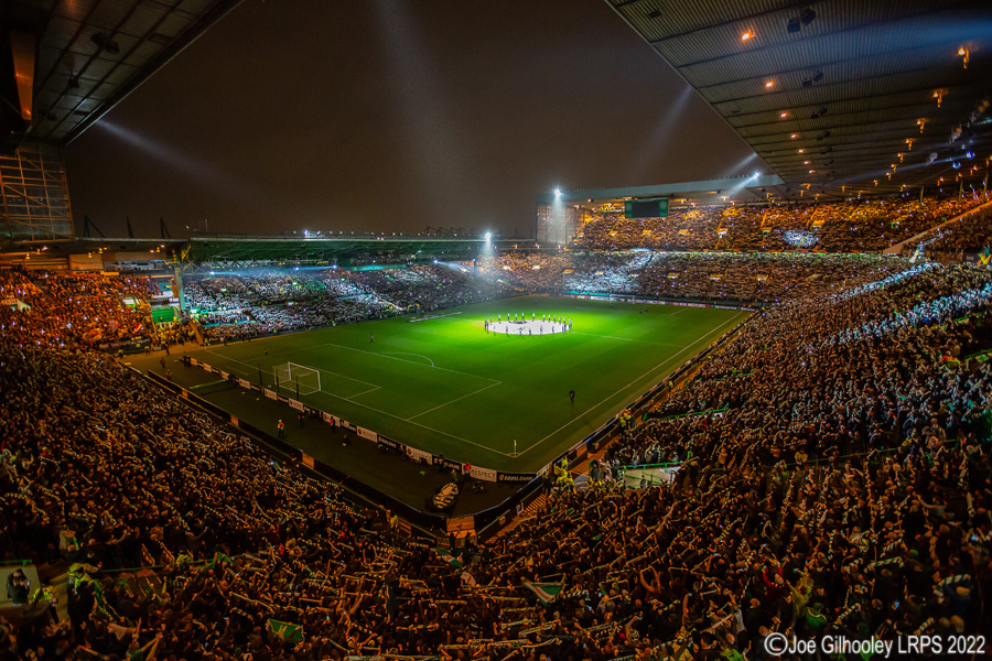 Celtic Park - light show v Leipzig 

