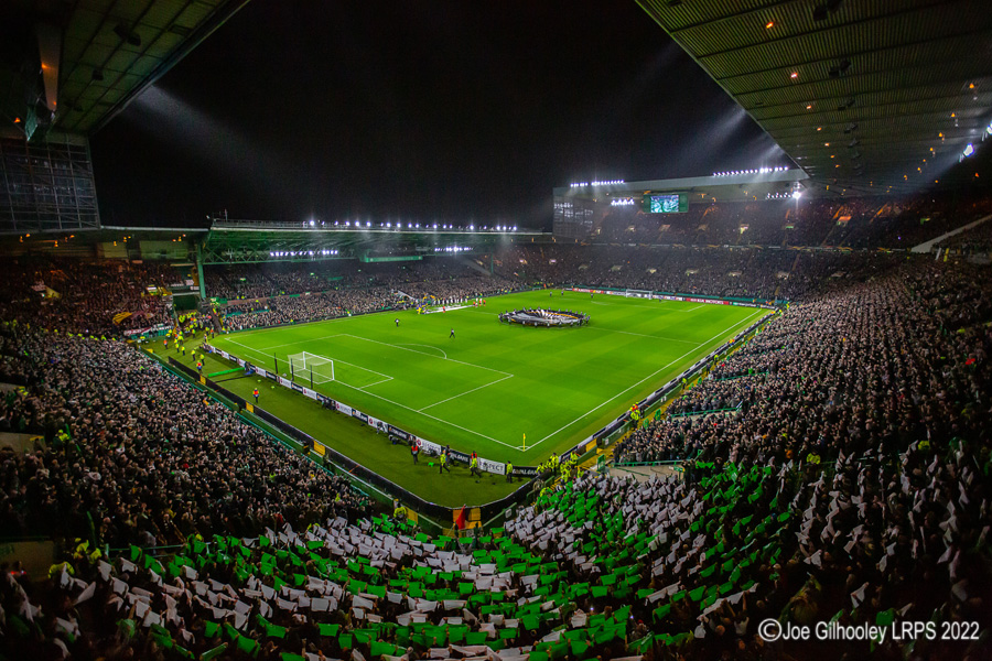 Celtic Park - light show v Leipzig 

