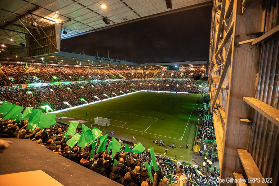 Celtic Park - light show v Rangers
