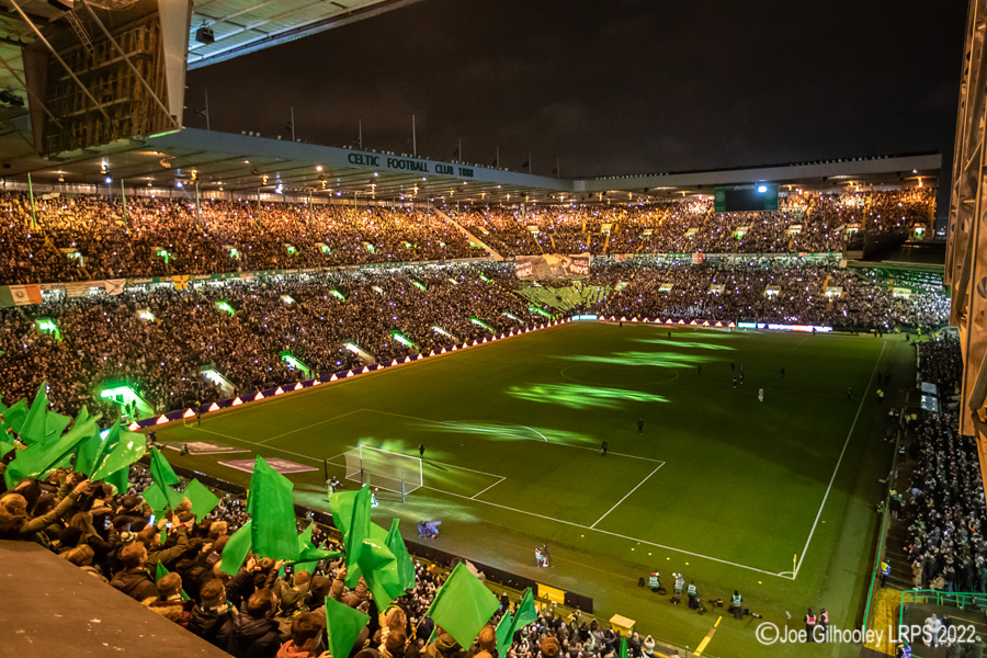 Celtic Park - light show v Rangers
