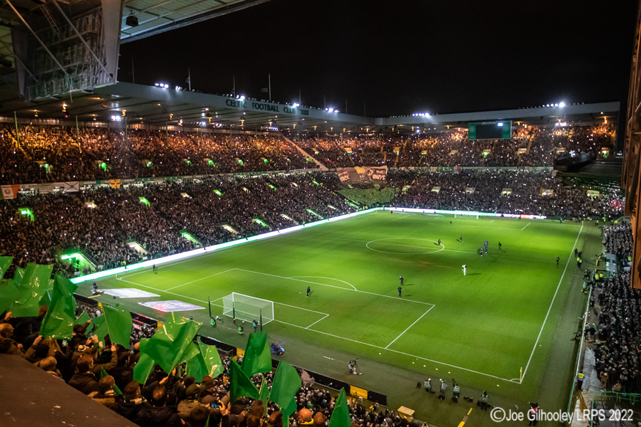 Celtic Park - light show v Rangers
