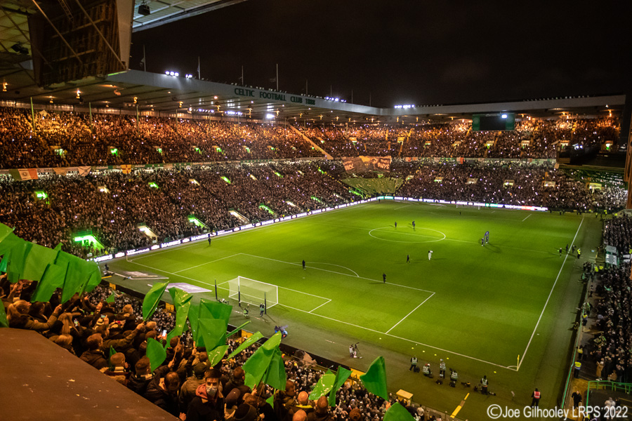 Celtic Park - light show v Rangers
