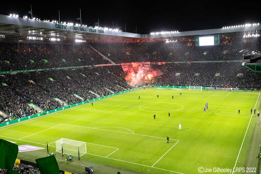 Celtic Park - light show v Rangers
