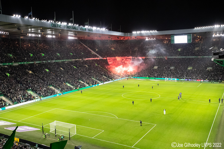 Celtic Park - light show v Rangers
