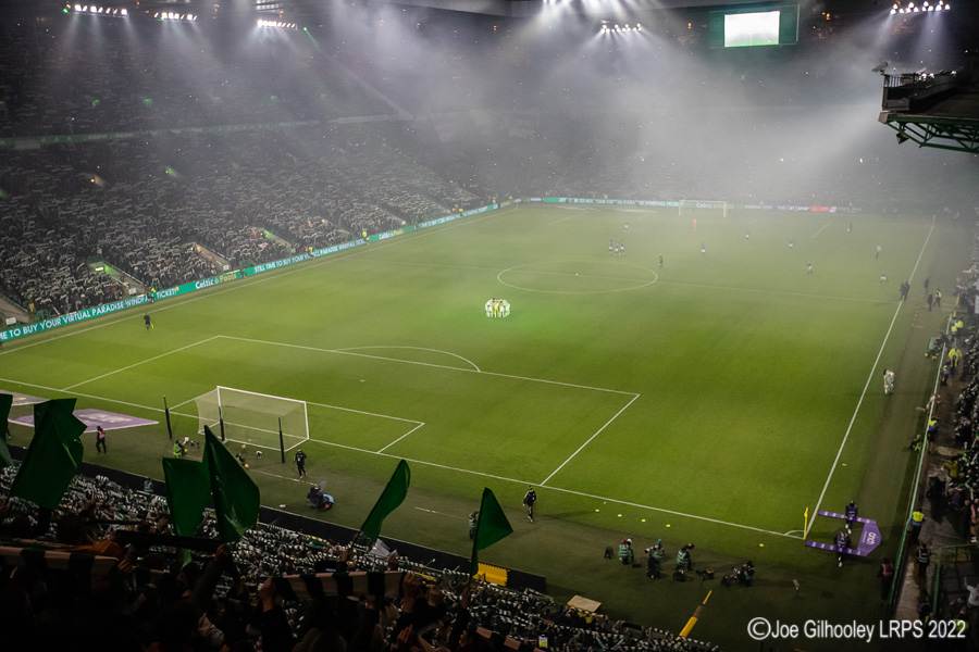 Celtic Park - light show v Rangers
