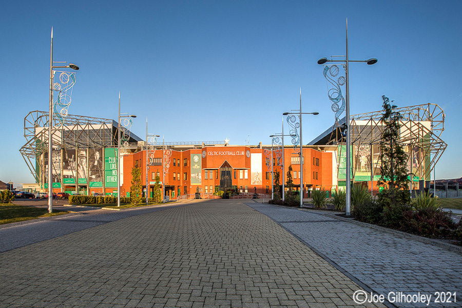 Celtic Park - The Celtic Way in a low winter sun