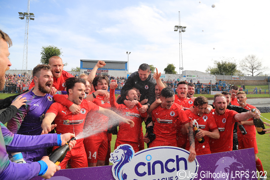 Cowdenbeath v Bonnyrigg Rose . The full time celebrations 