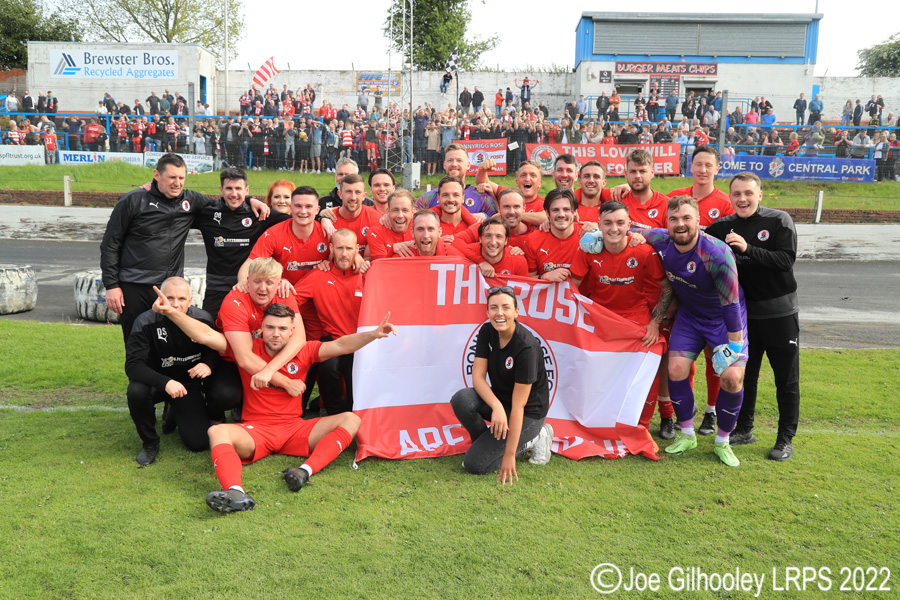 Cowdenbeath v Bonnyrigg Rose . The full time celebrations 