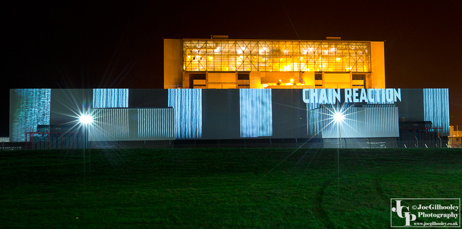 Dunbar SciFest 2016 - Torness Nuclear Power Station projected light display
