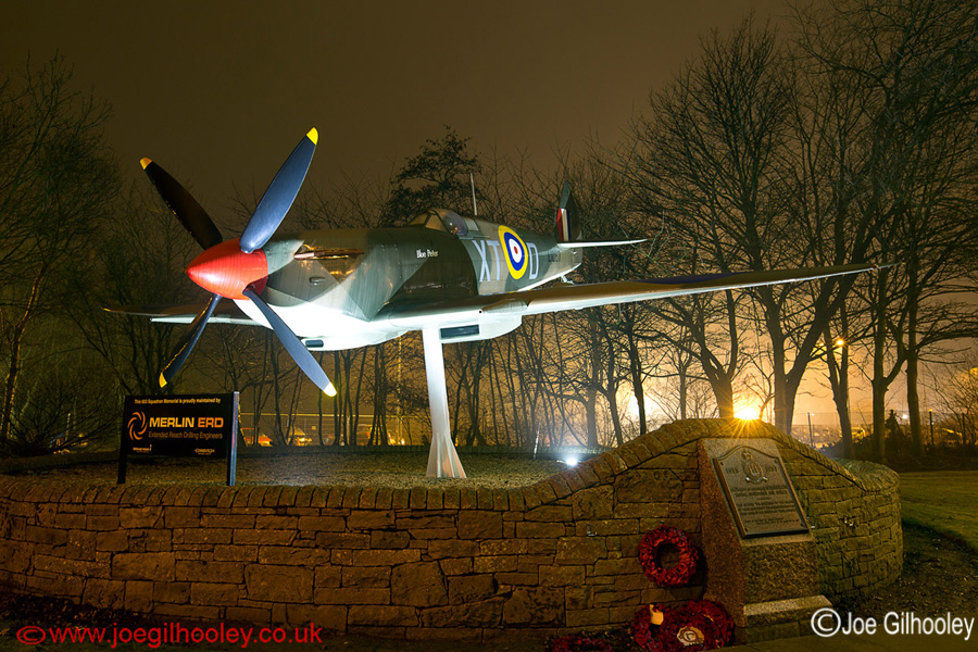 Edinburgh Airport spitfire Memorial to 603 Squadron
