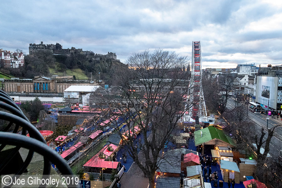 Edinburgh Christmas Attractions from Scott Monument Edinburgh Christmas Attractions from Scott Monument