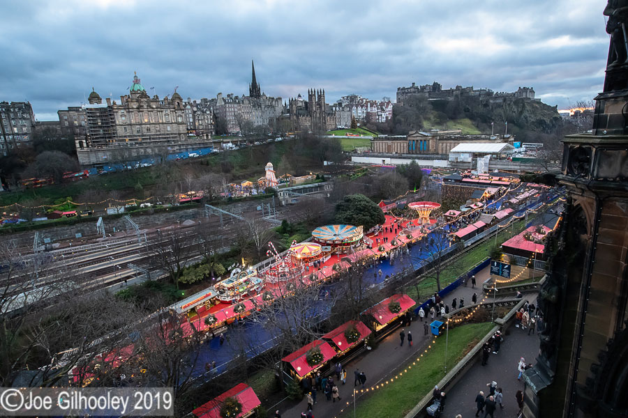 Edinburgh Christmas Attractions from Scott Monument Edinburgh Christmas Attractions from Scott Monument