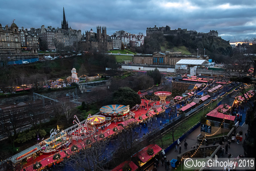 Edinburgh Christmas Attractions from Scott Monument Edinburgh Christmas Attractions from Scott Monument
