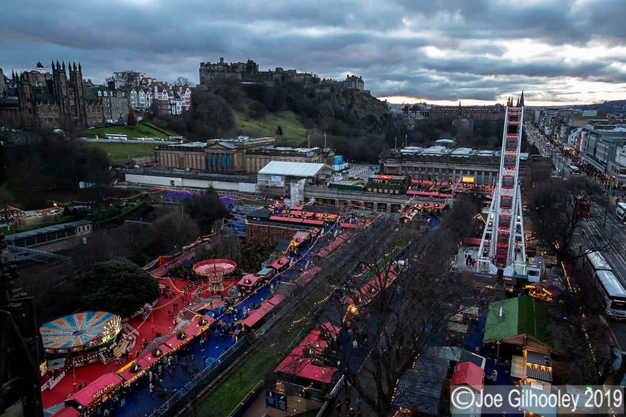 Edinburgh Christmas Attractions from Scott Monument Edinburgh Christmas Attractions from Scott Monument