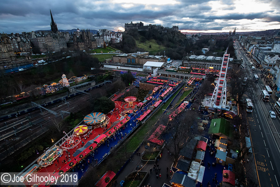 Edinburgh Christmas Attractions from Scott Monument Edinburgh Christmas Attractions from Scott Monument