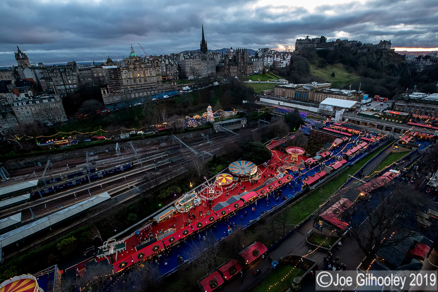 Edinburgh Christmas Attractions from Scott Monument Edinburgh Christmas Attractions from Scott Monument
