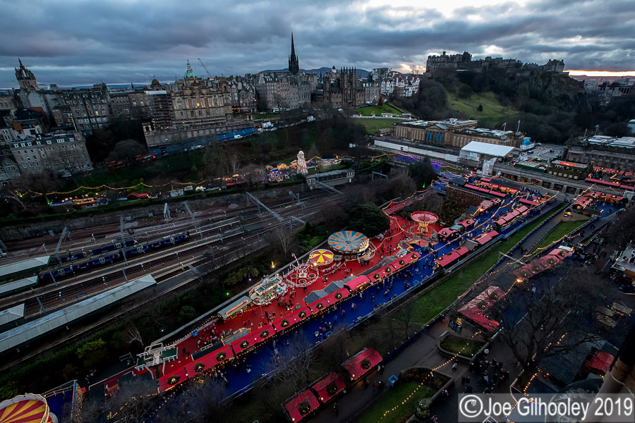 Edinburgh Christmas Attractions from Scott Monument Edinburgh Christmas Attractions from Scott Monument