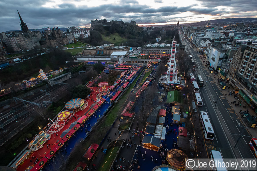 Edinburgh Christmas Attractions from Scott Monument Edinburgh Christmas Attractions from Scott Monument