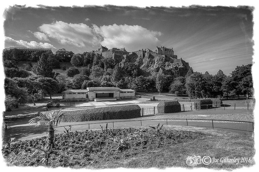 Edinburgh Castle from Princes Street Gardens - Ross Bandstand