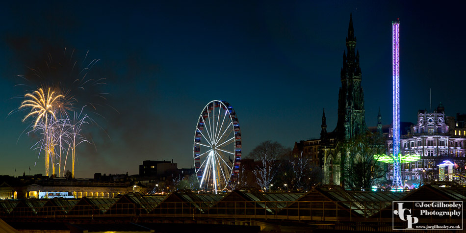Edinburgh Christmas Lights Switch on - The Fireworks