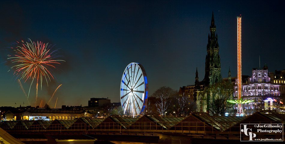 Edinburgh Christmas Lights Switch on - The Fireworks