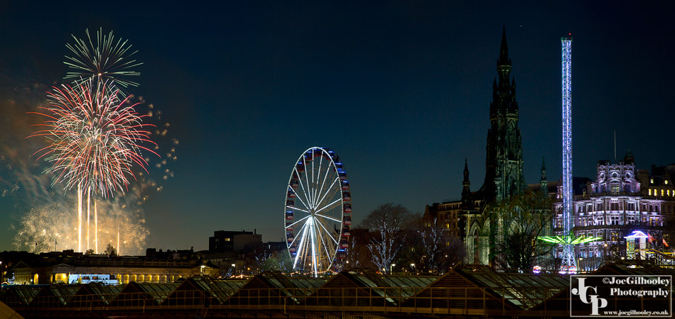 Edinburgh Christmas Lights Switch on - The Fireworks